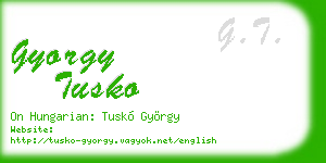 gyorgy tusko business card