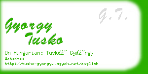 gyorgy tusko business card